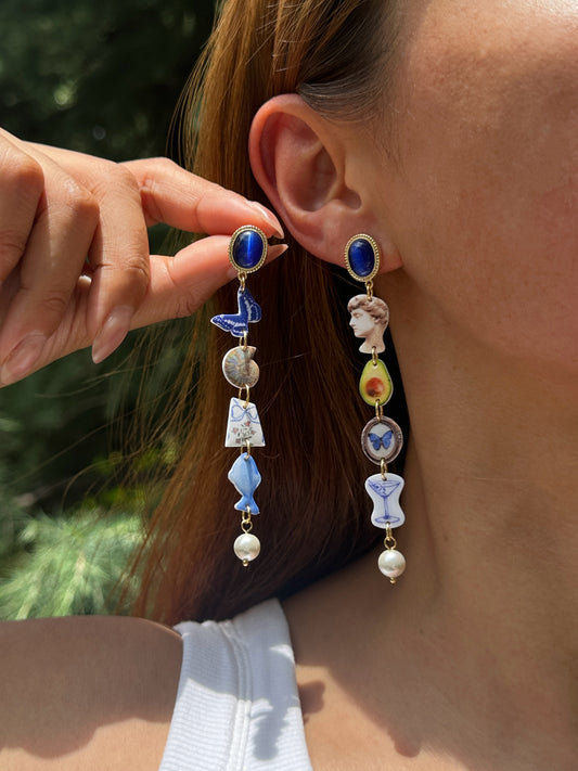 David & Butterfly Earrings
