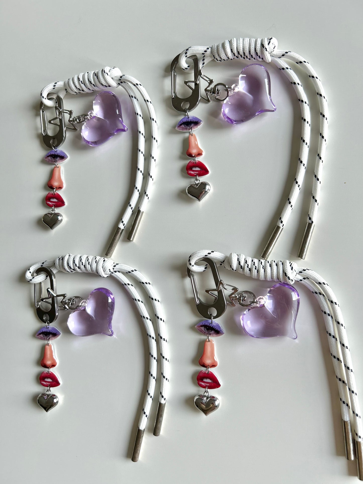 Face Collage Bag Charm