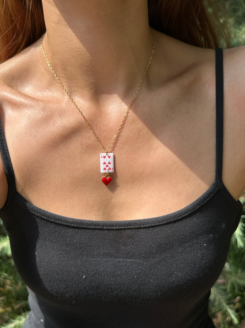 Heart Card Necklace