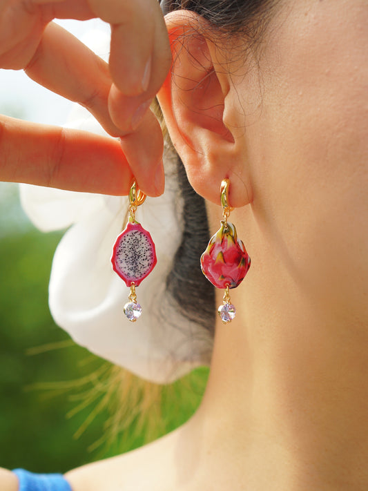 Tropical Dragon Fruit Earrings