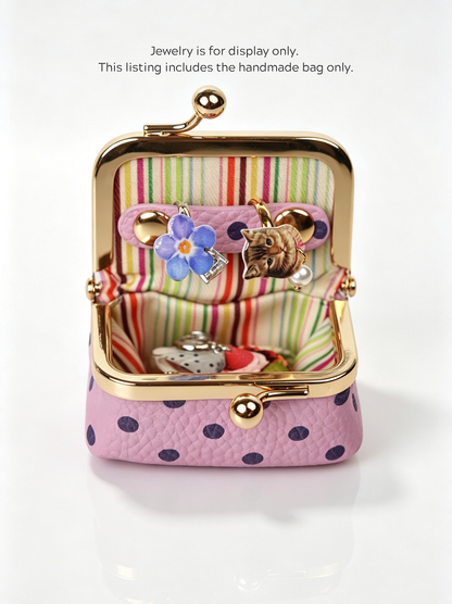 Polka handmade Dot Jewelry Pouch