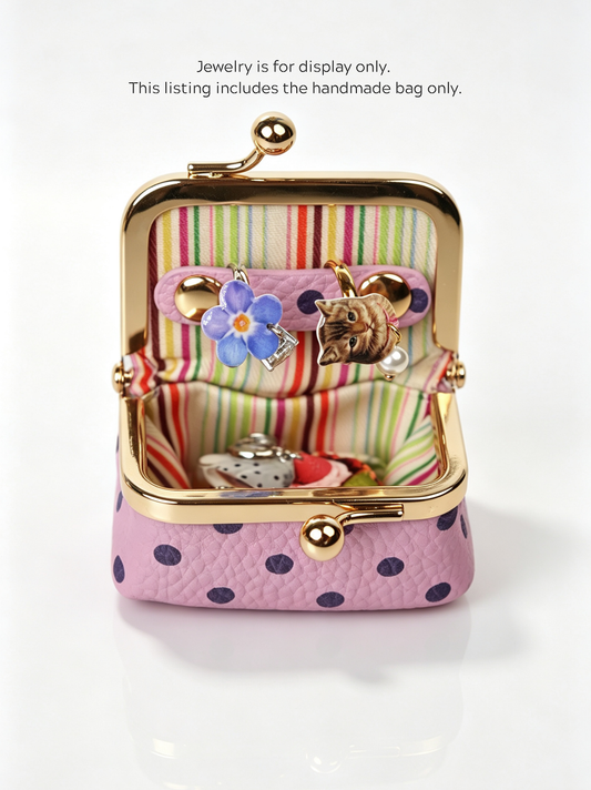 Polka handmade Dot Jewelry Pouch
