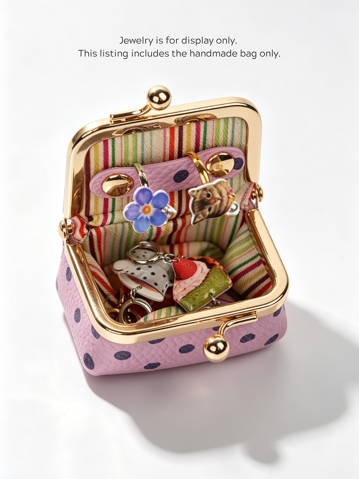 Polka handmade Dot Jewelry Pouch