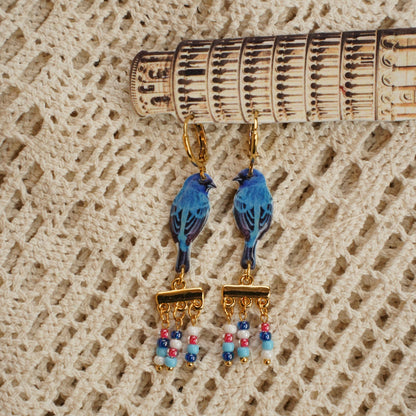 Bird Tassel  Earrings