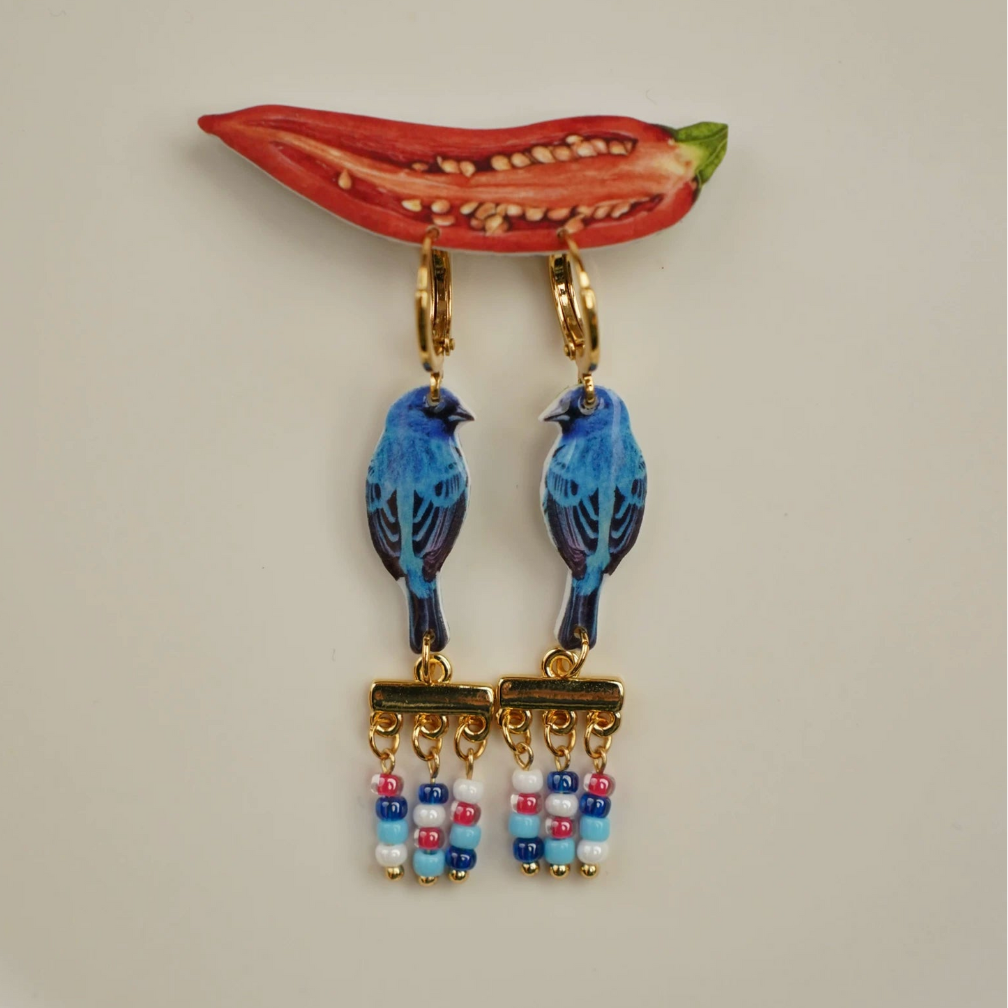 Bird Tassel  Earrings