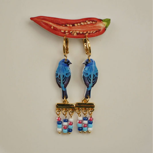 Bird Tassel  Earrings