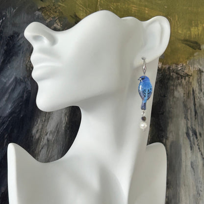 Blue Bird Earrings