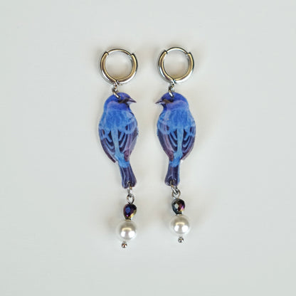 Blue Bird Earrings