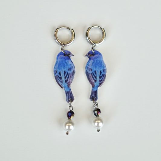 Blue Bird Earrings