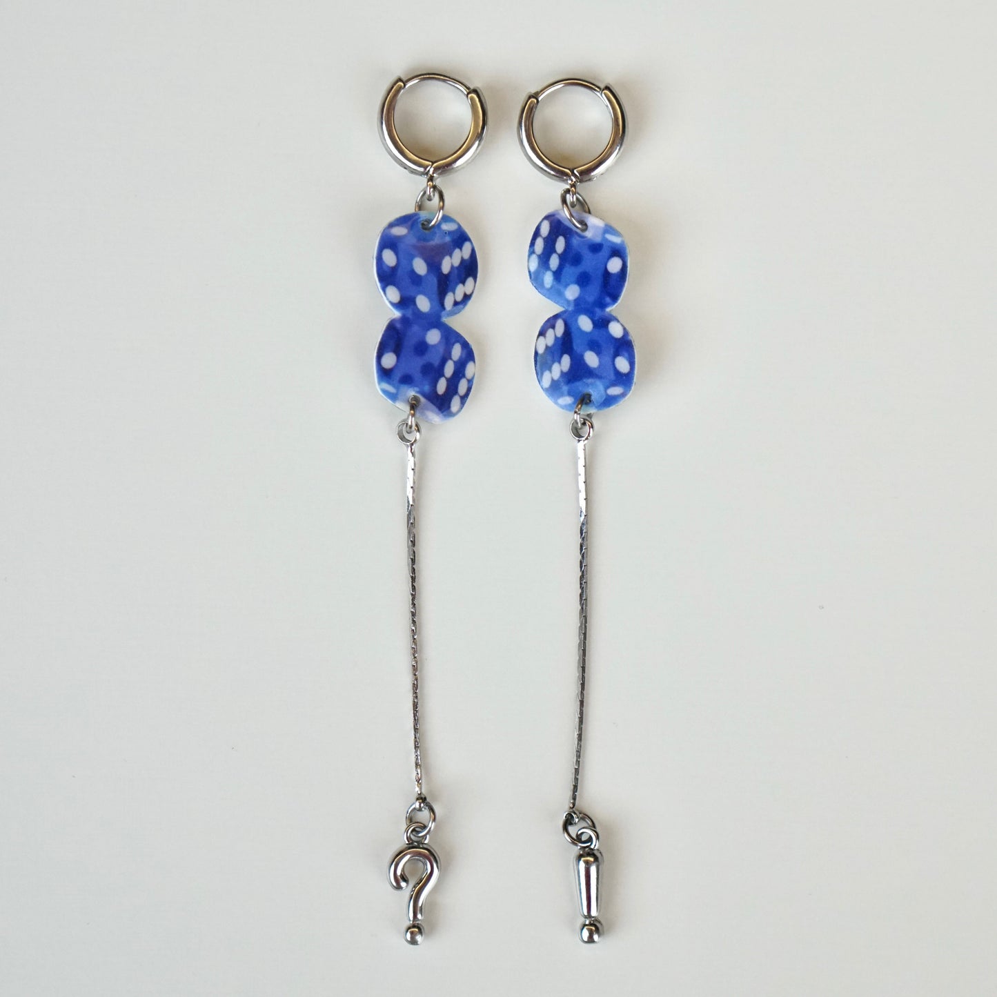 Blue Fortune Charm Earrings