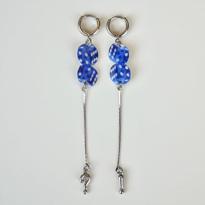 Blue Fortune Charm Earrings