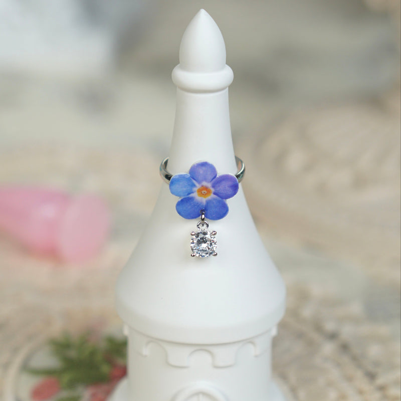 Blue flower Ring