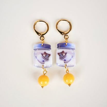 Bottle Cat Earrings