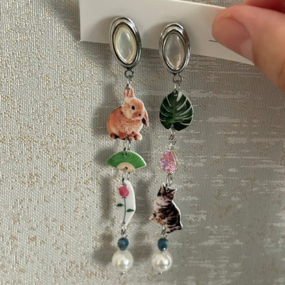 Cat & Bunny Earrings