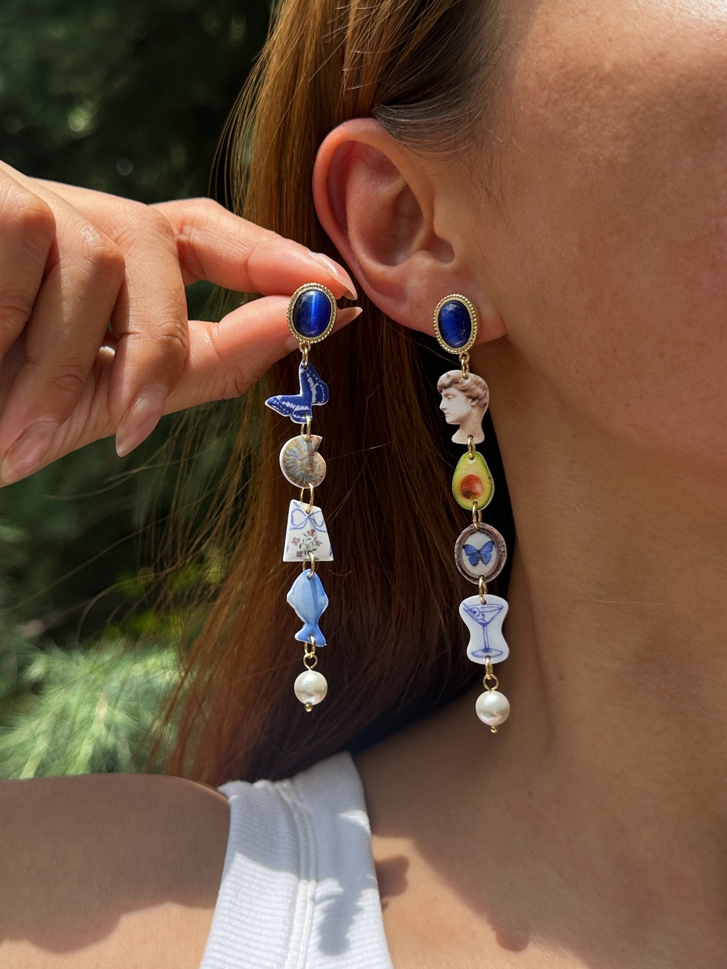 David & Butterfly Earrings