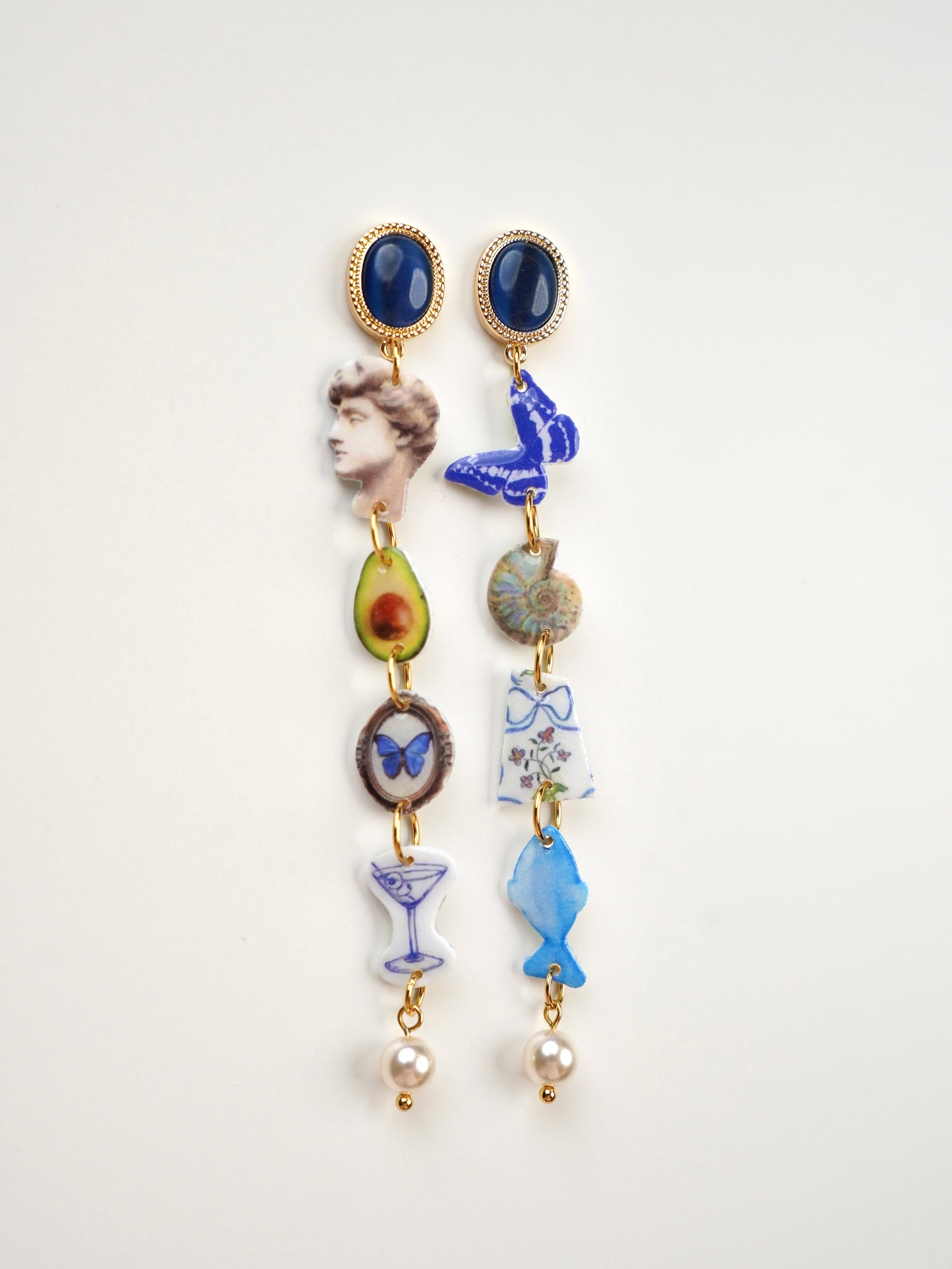 David & Butterfly Earrings
