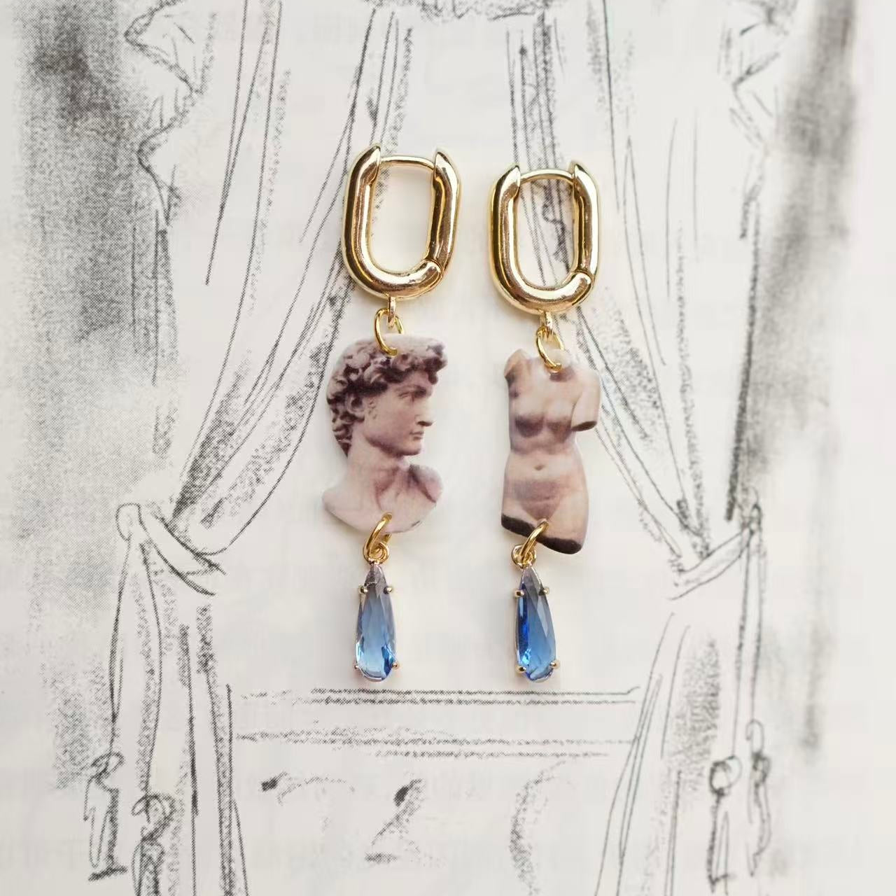 Classical Sculpture Earrings