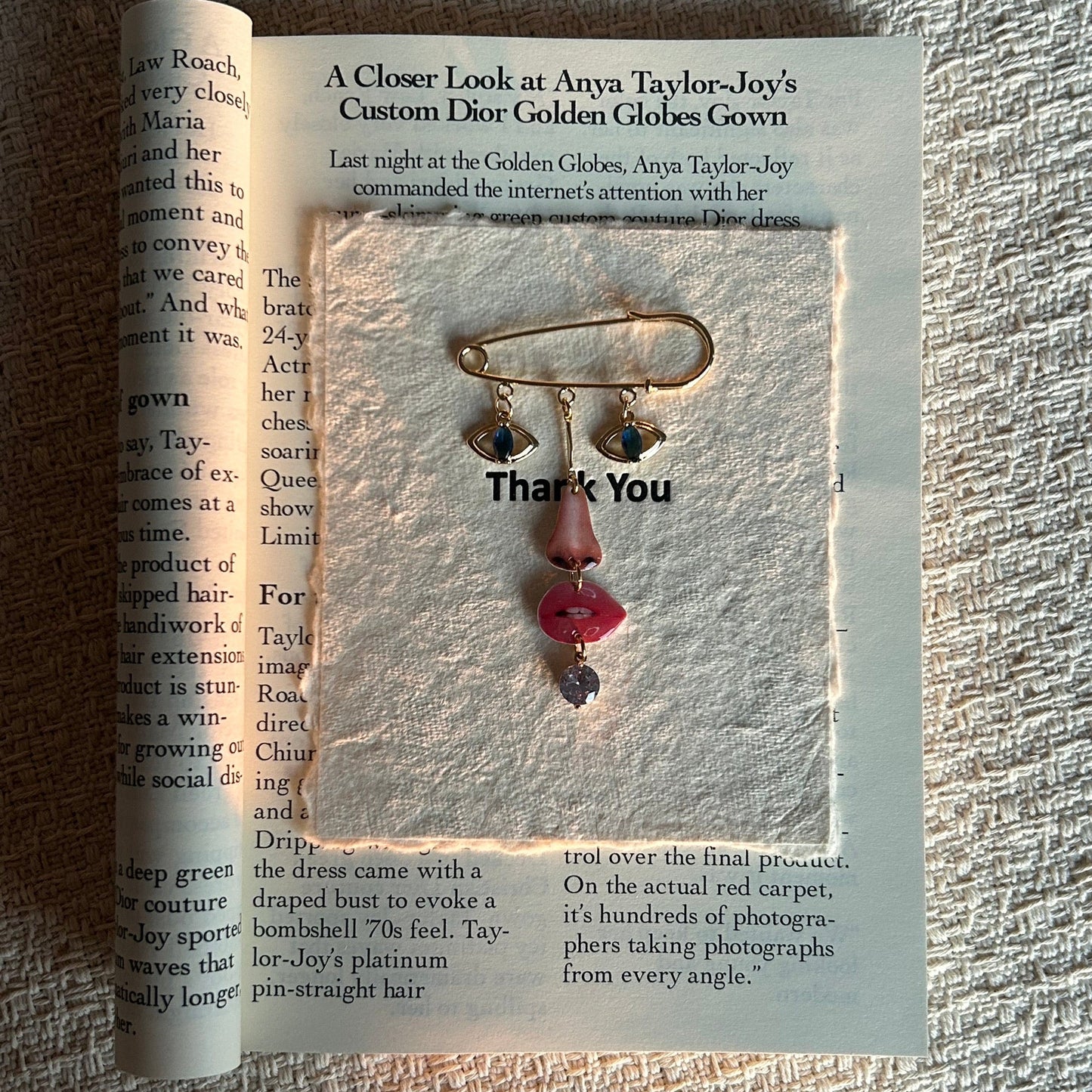 Facial Features Brooch