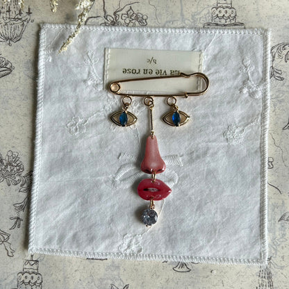 Facial Features Brooch