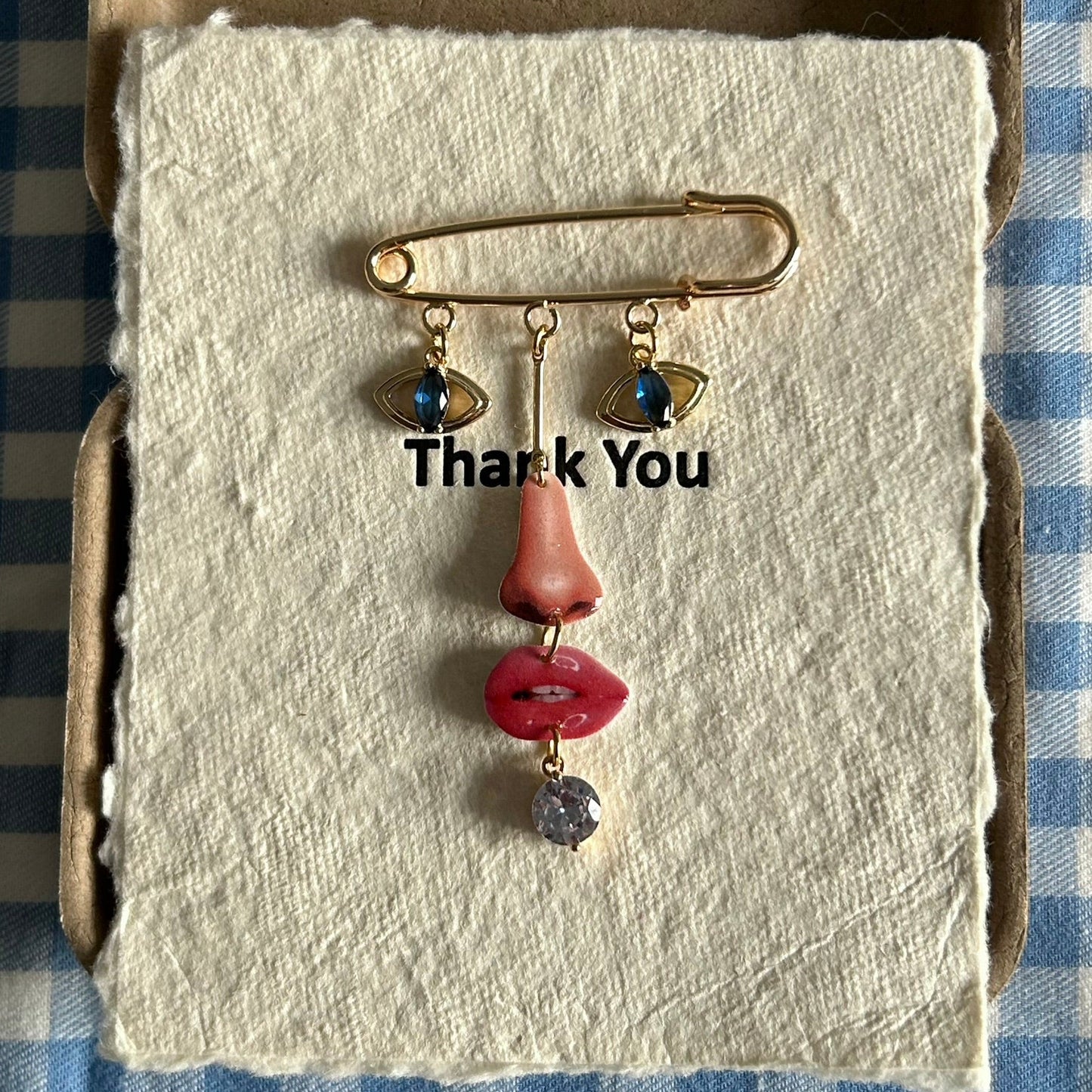 Facial Features Brooch
