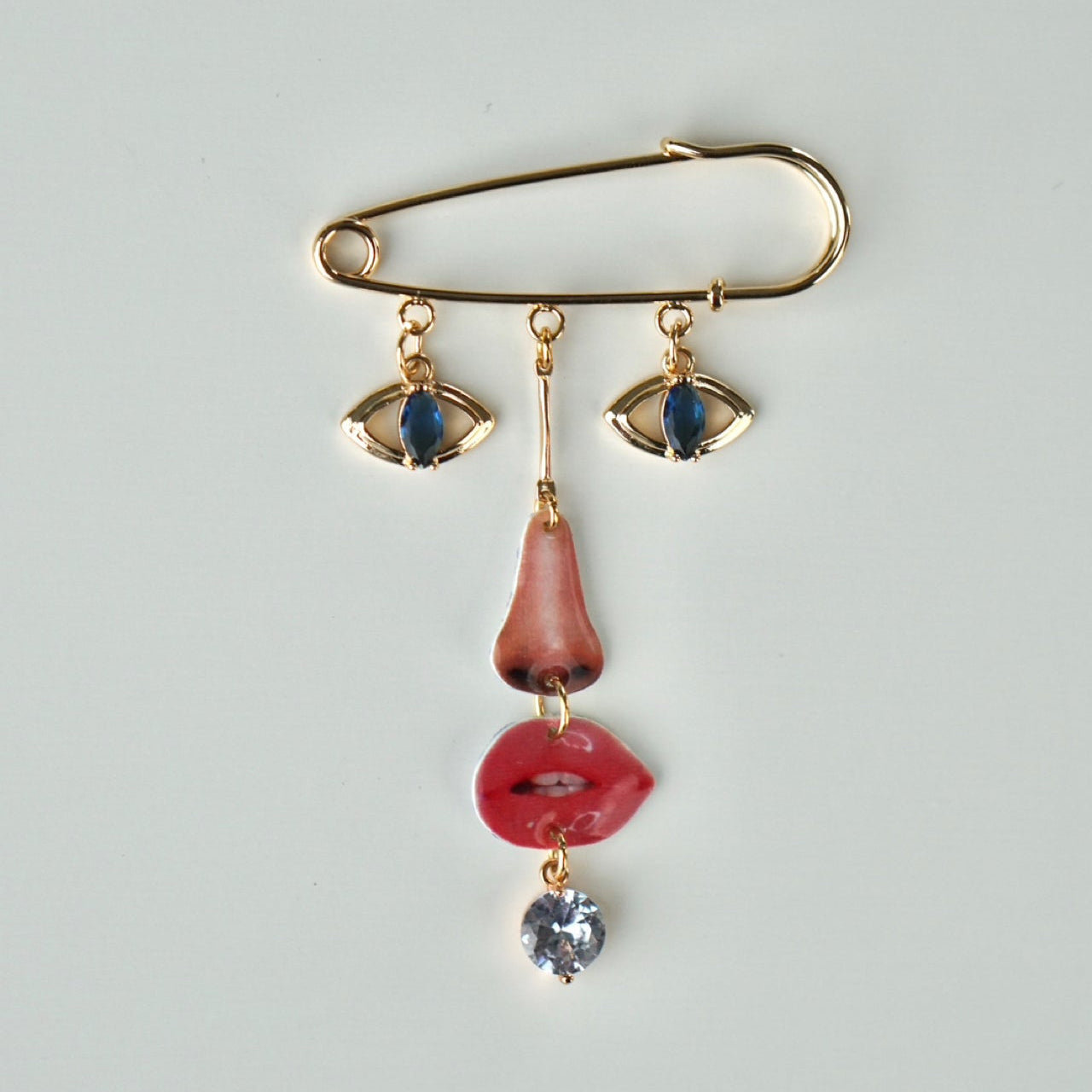 Facial Features Brooch