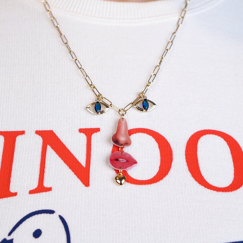 Facial Features Necklace