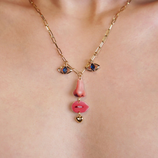 Facial Features Necklace