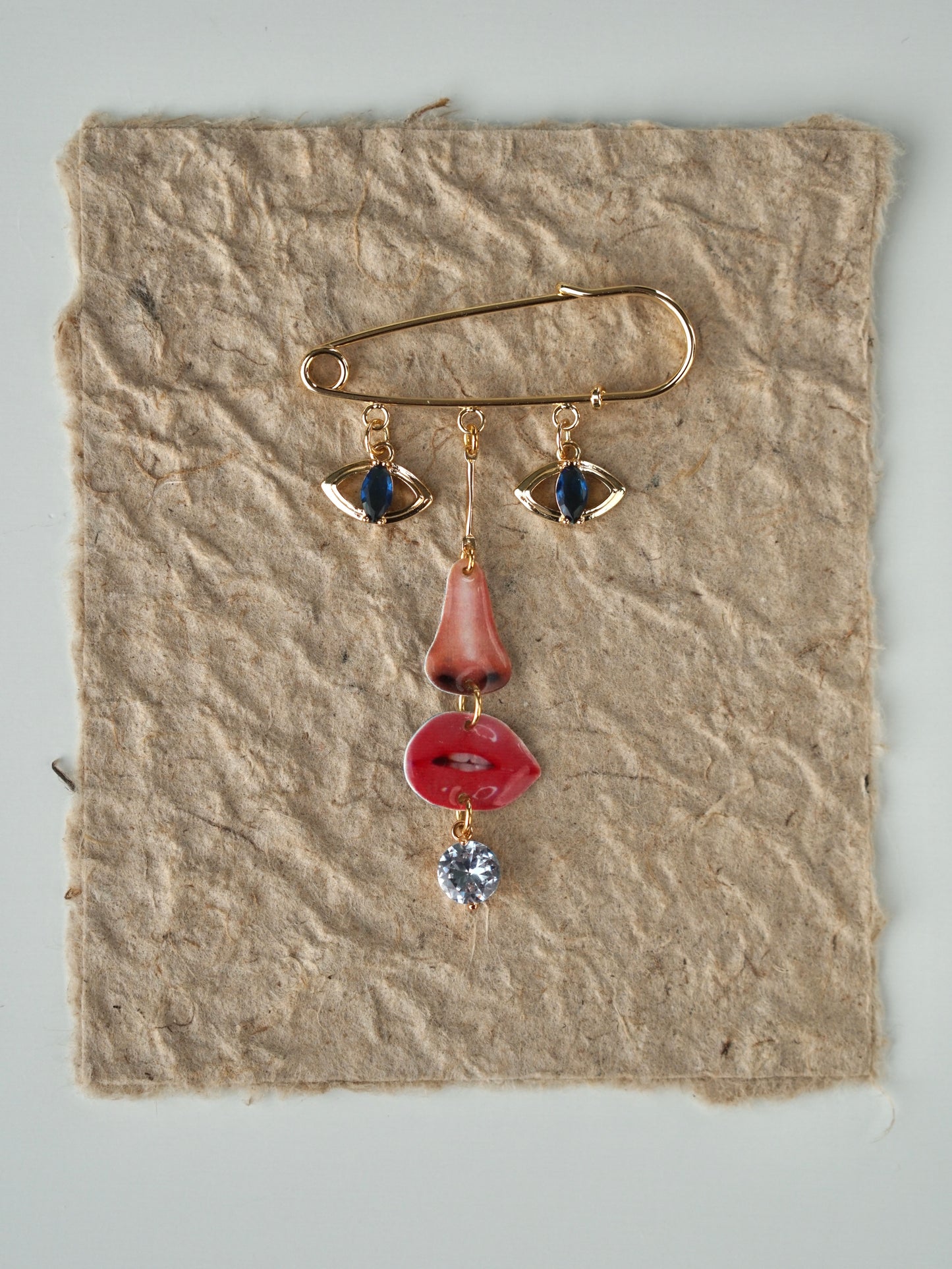 Facial Features Brooch