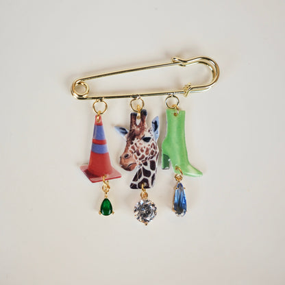 Giraffe Brooch