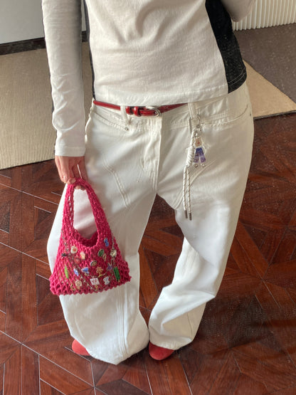 Handcrafted Collage Charm Bag