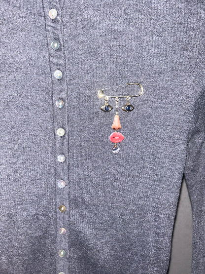 Facial Features Brooch