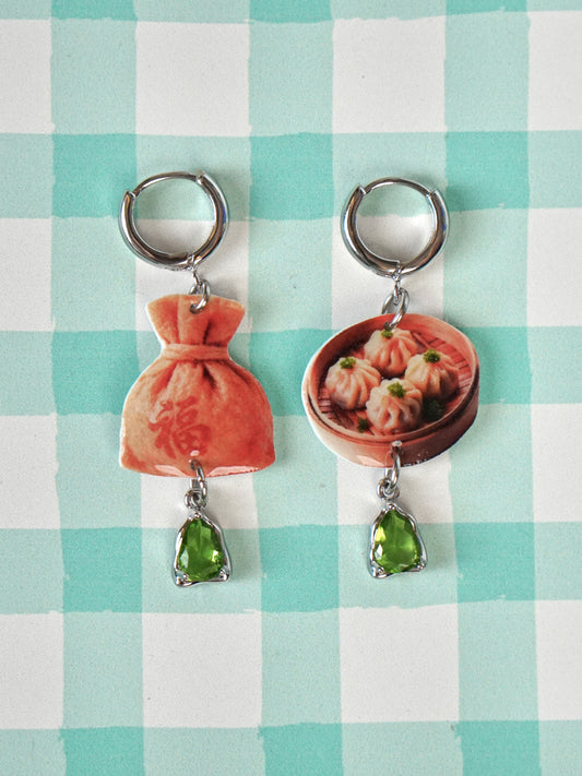 Lucky Soup Dumpling Earrings