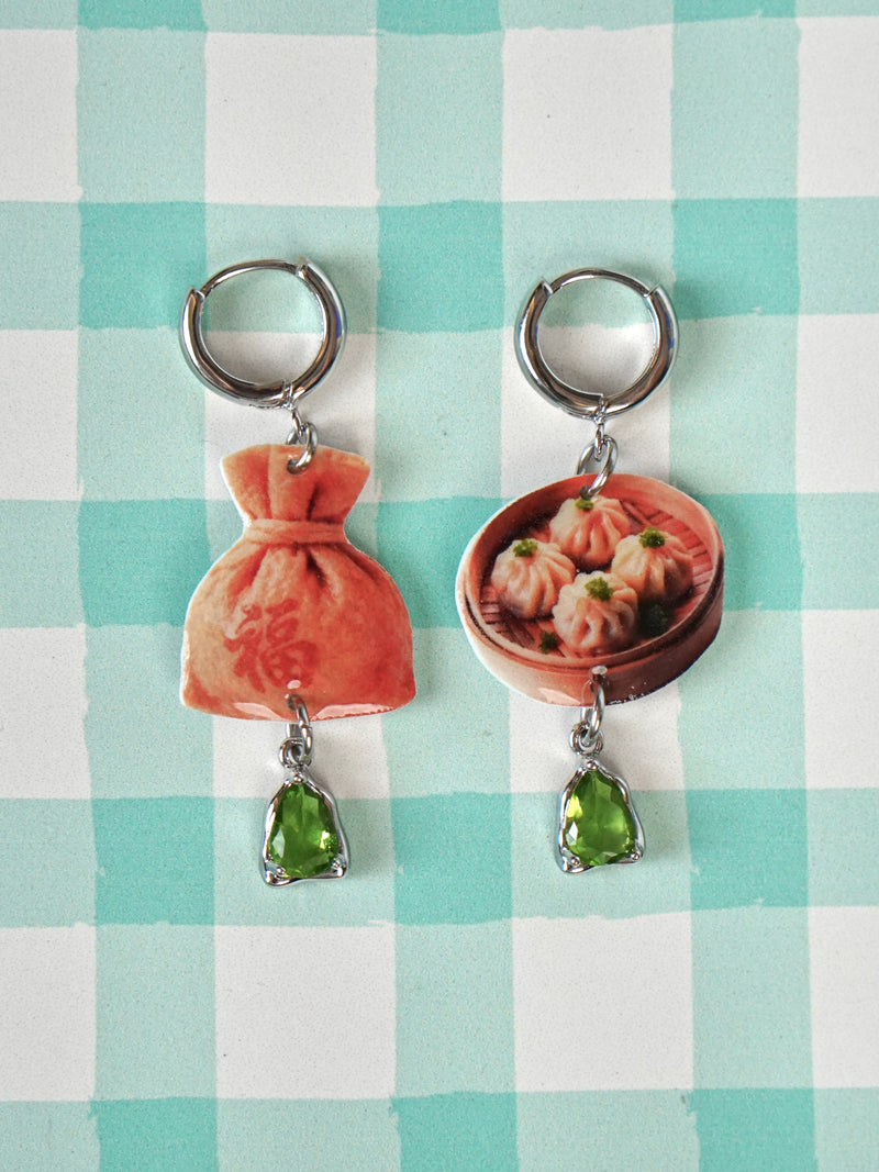 Lucky Soup Dumpling Earrings