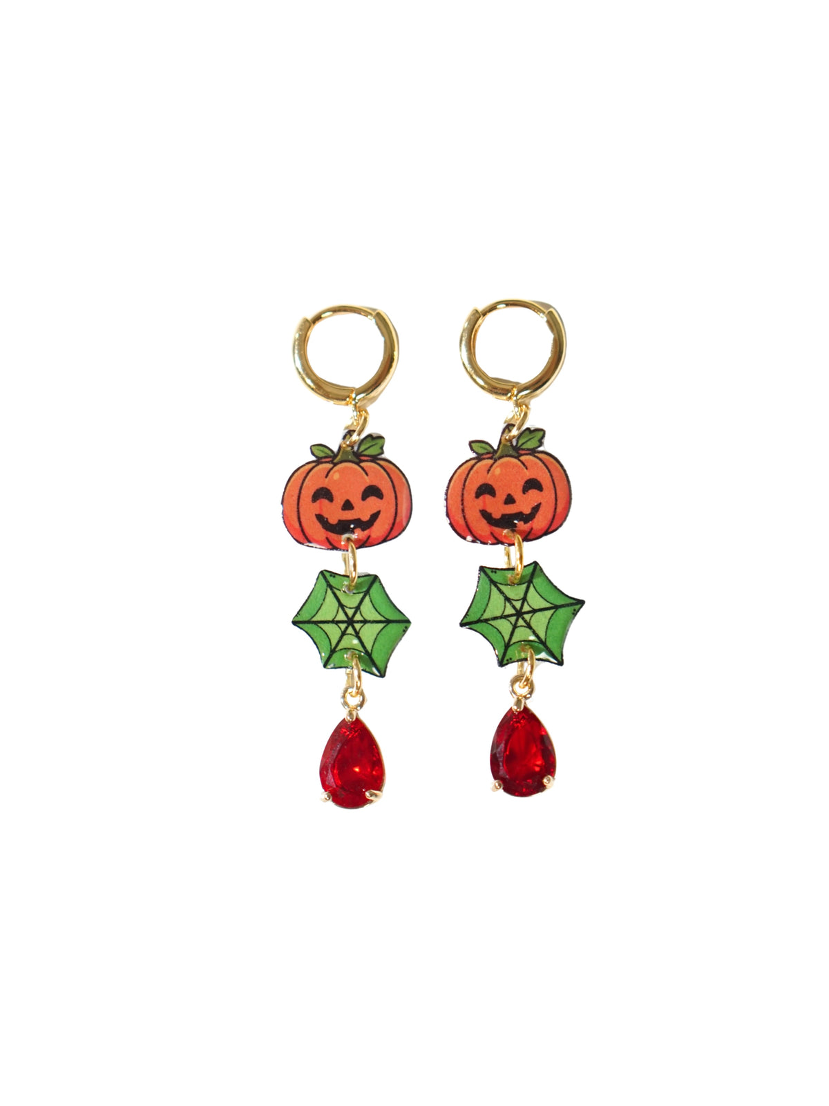 Pumpkin Web Earrings