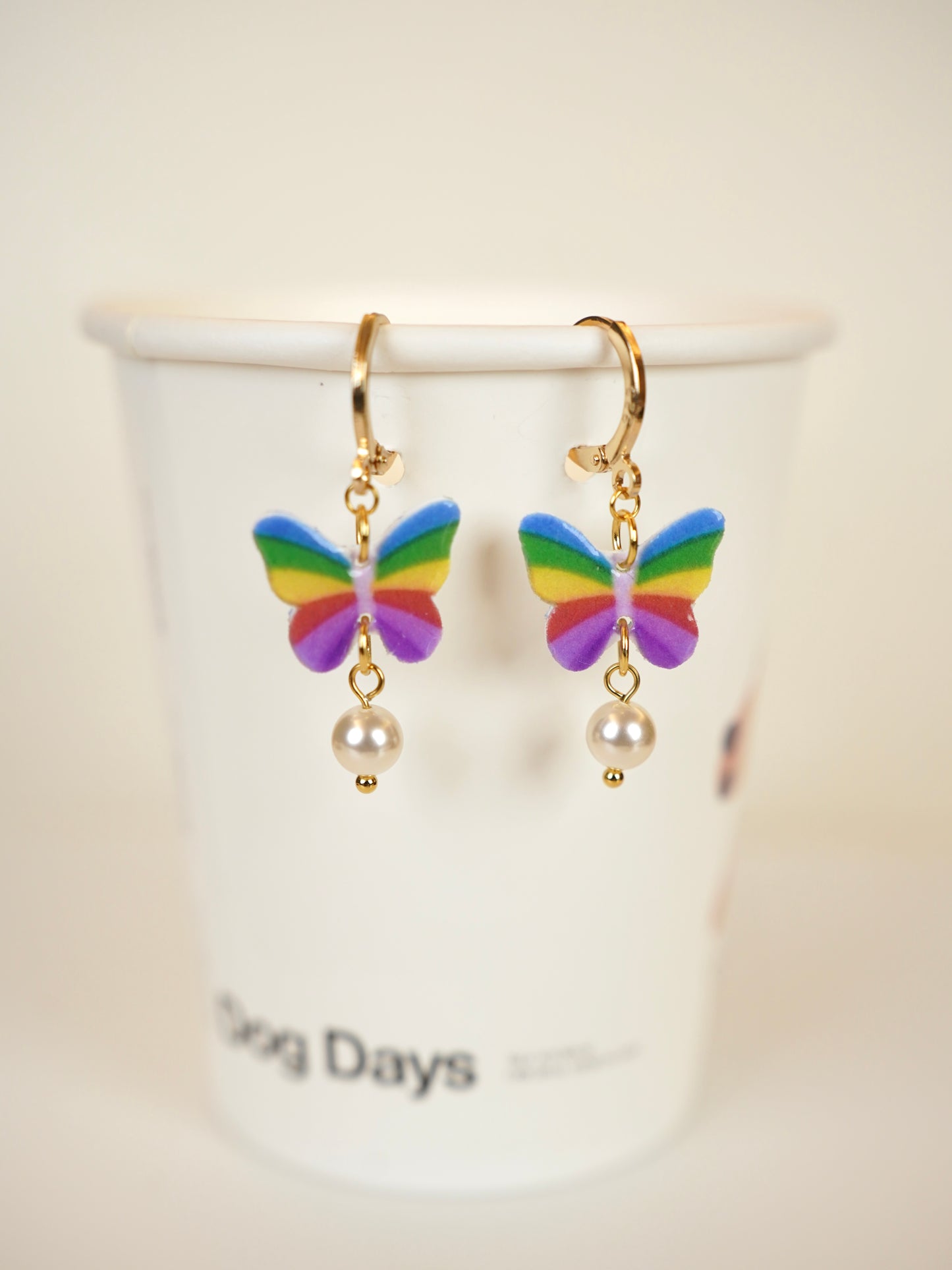 Rainbow Butterfly Earrings