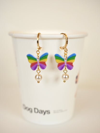 Rainbow Butterfly Earrings