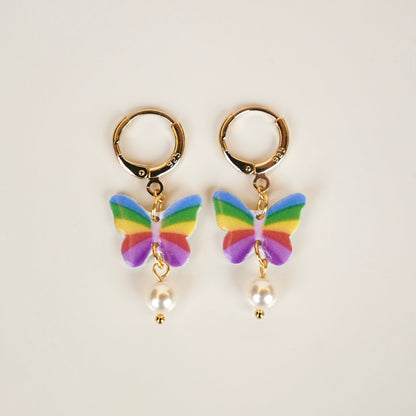 Rainbow Butterfly Earrings