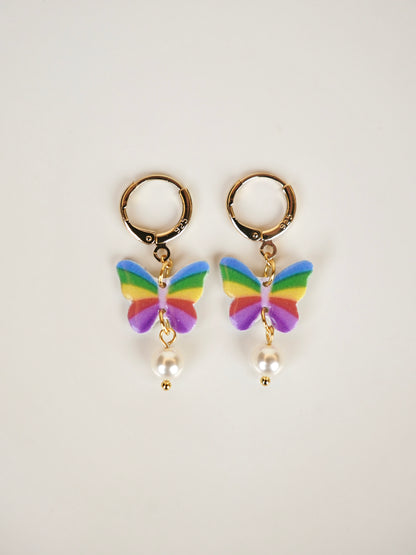 Rainbow Butterfly Earrings