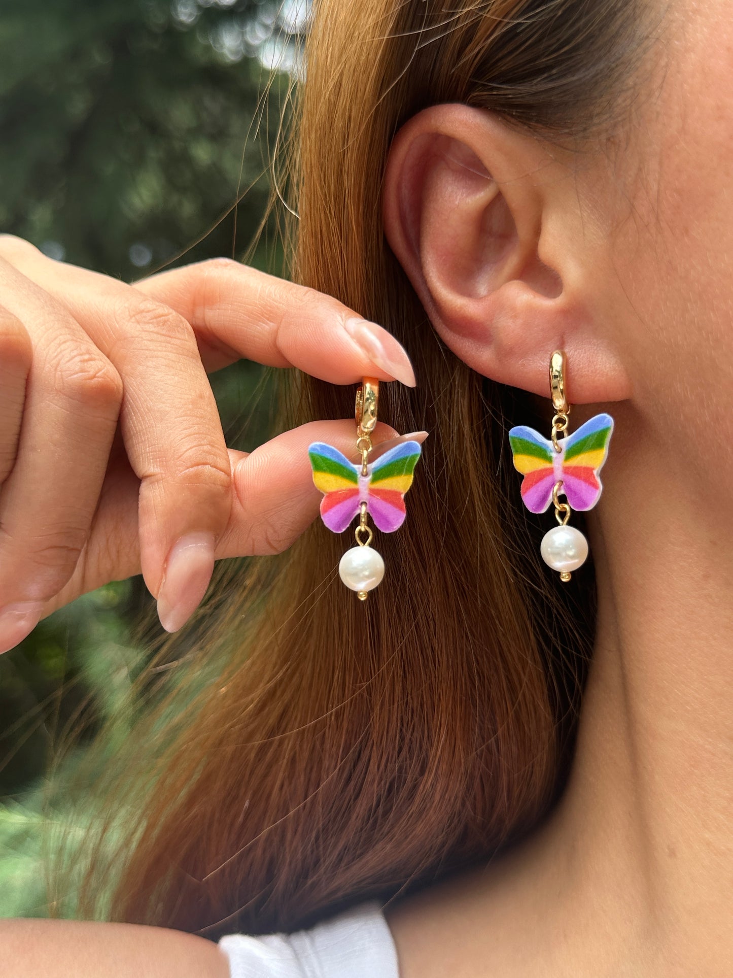 Rainbow Butterfly Earrings