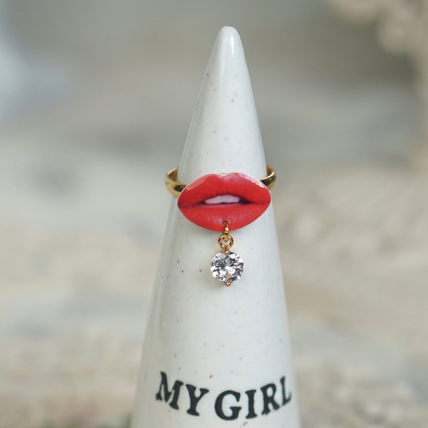 Red lips Ring