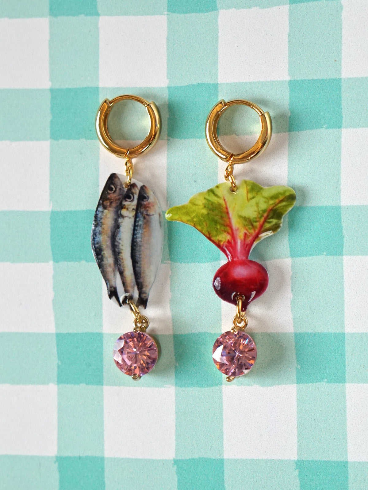 Salted Fish and Radish Earrings