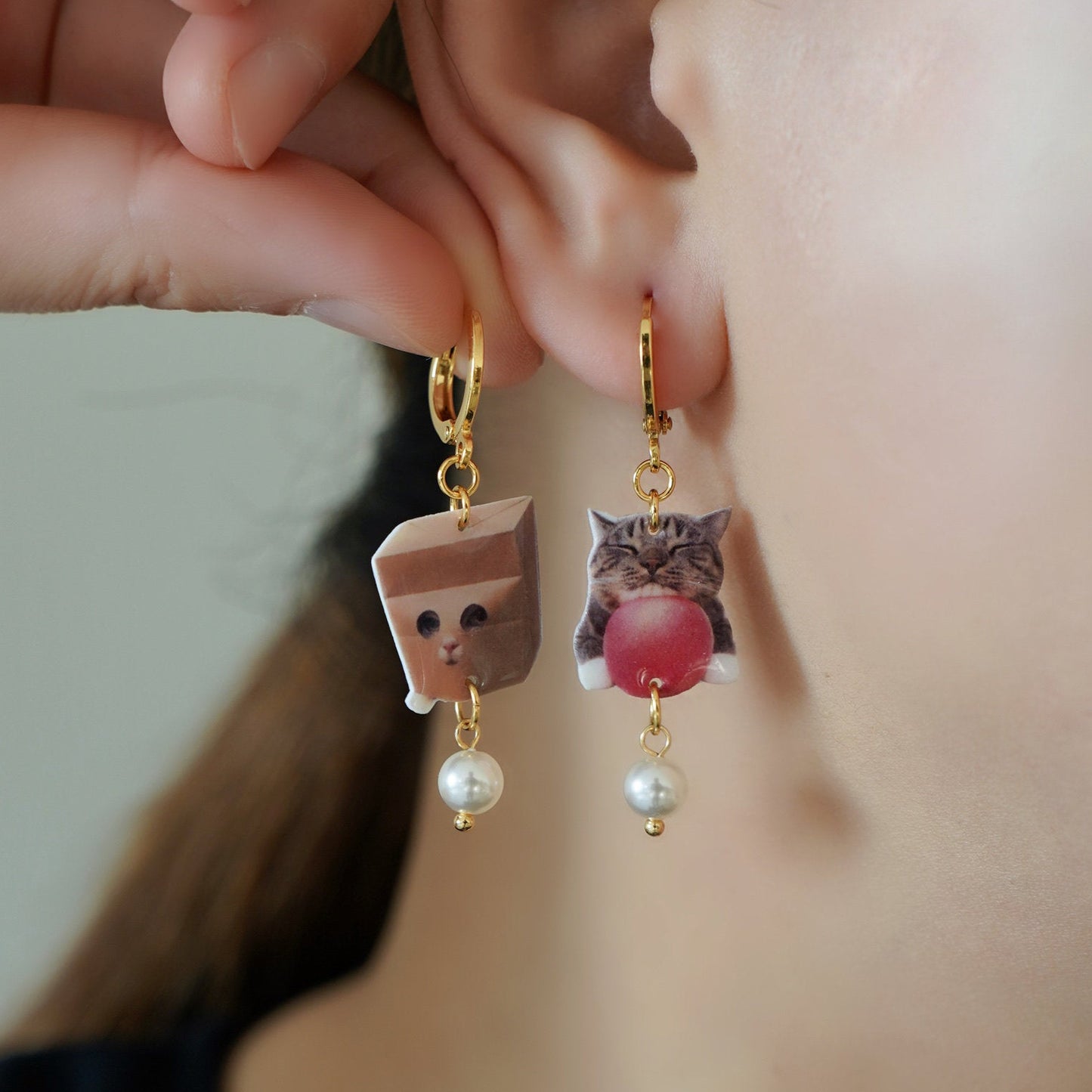 Socially Shy Cat Earrings