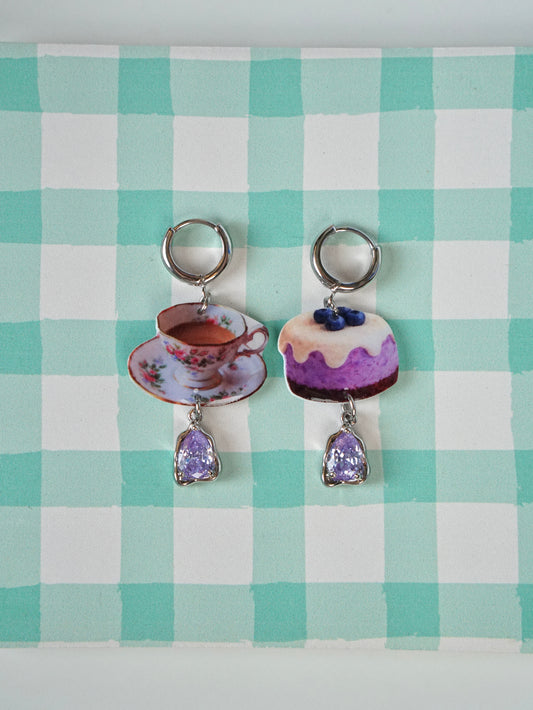 Oorbellen met theetijdtaartjes