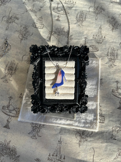 Blue High Heel Necklace