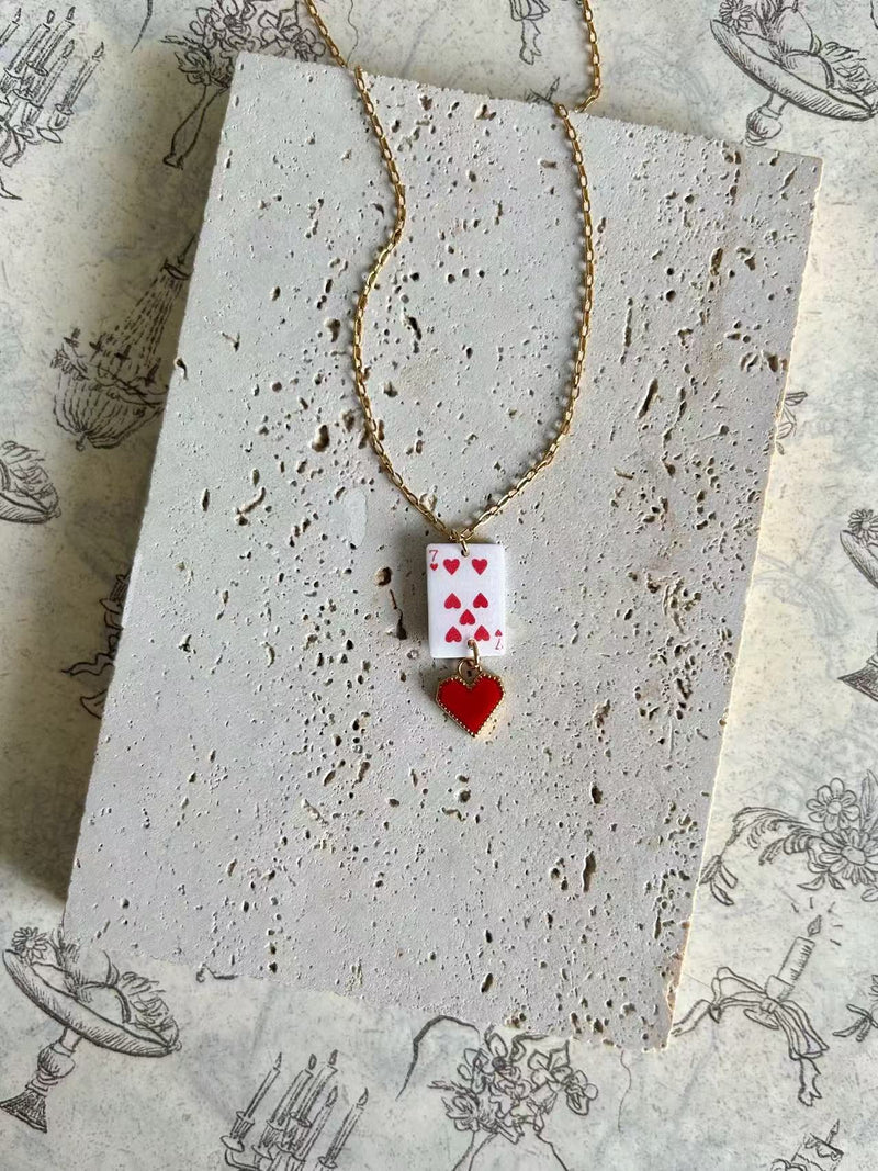 Heart Card Necklace