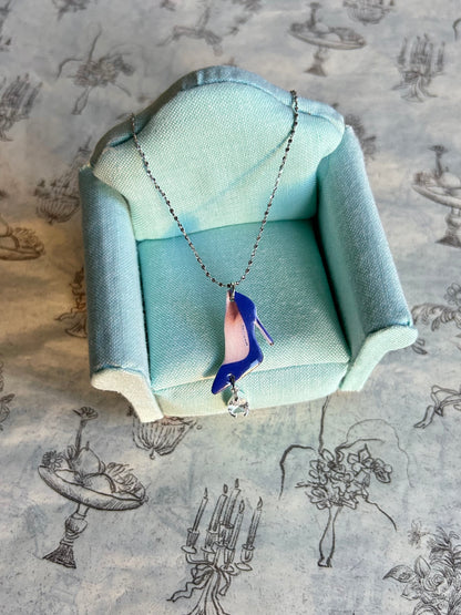 Blue High Heel Necklace