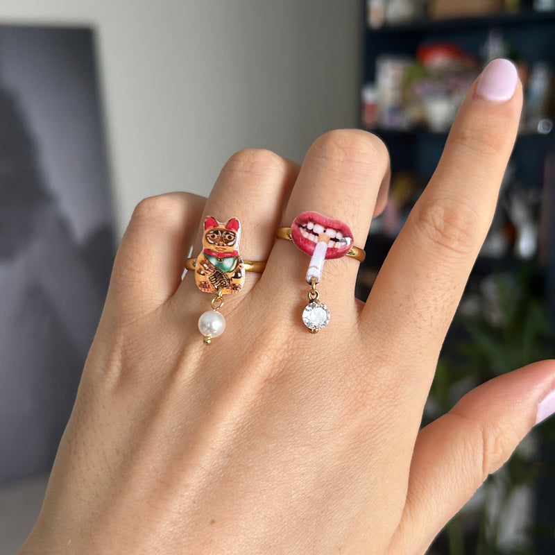 Maneki-neko Ring