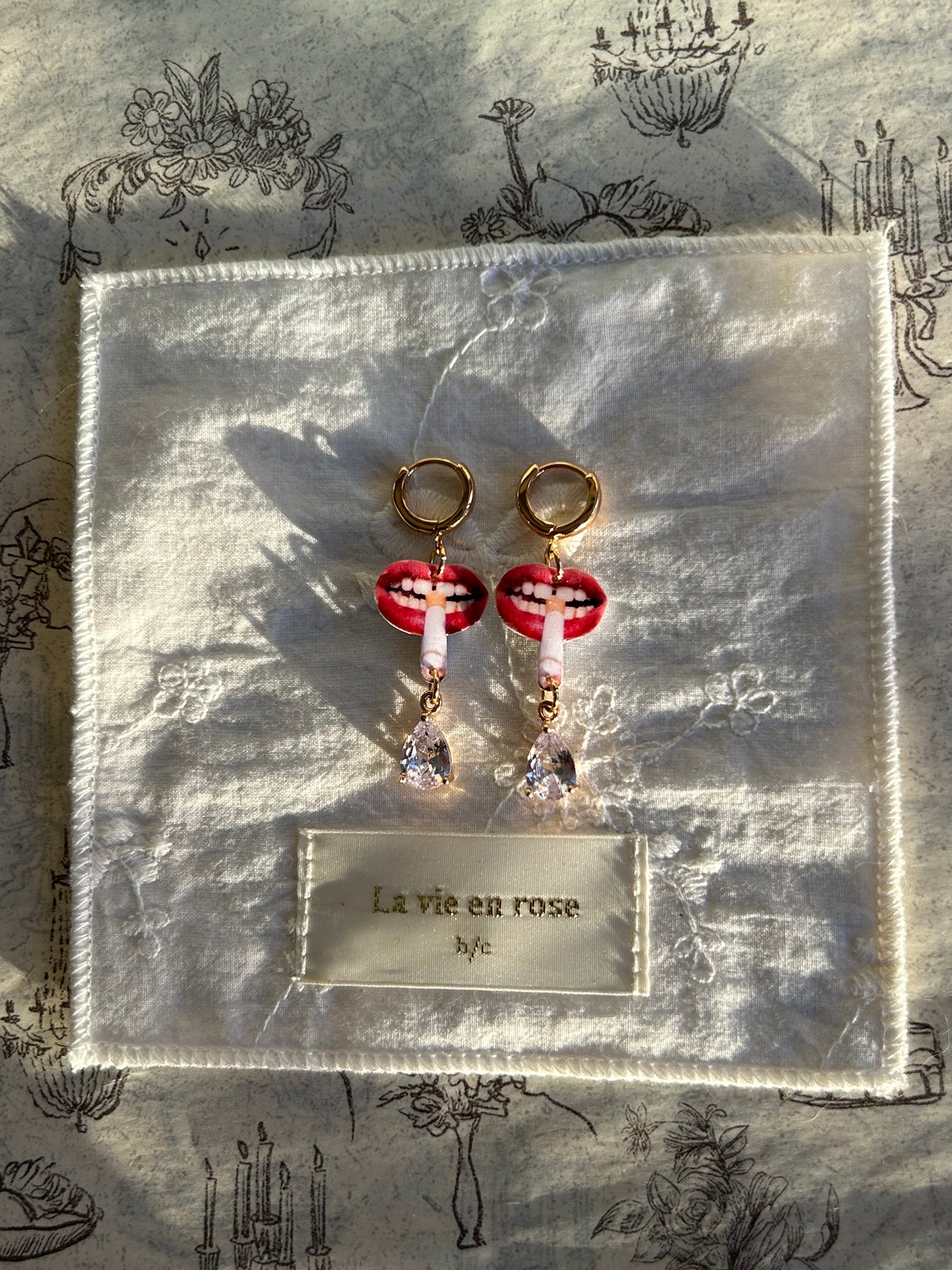 Smoking Lips Statement Earrings