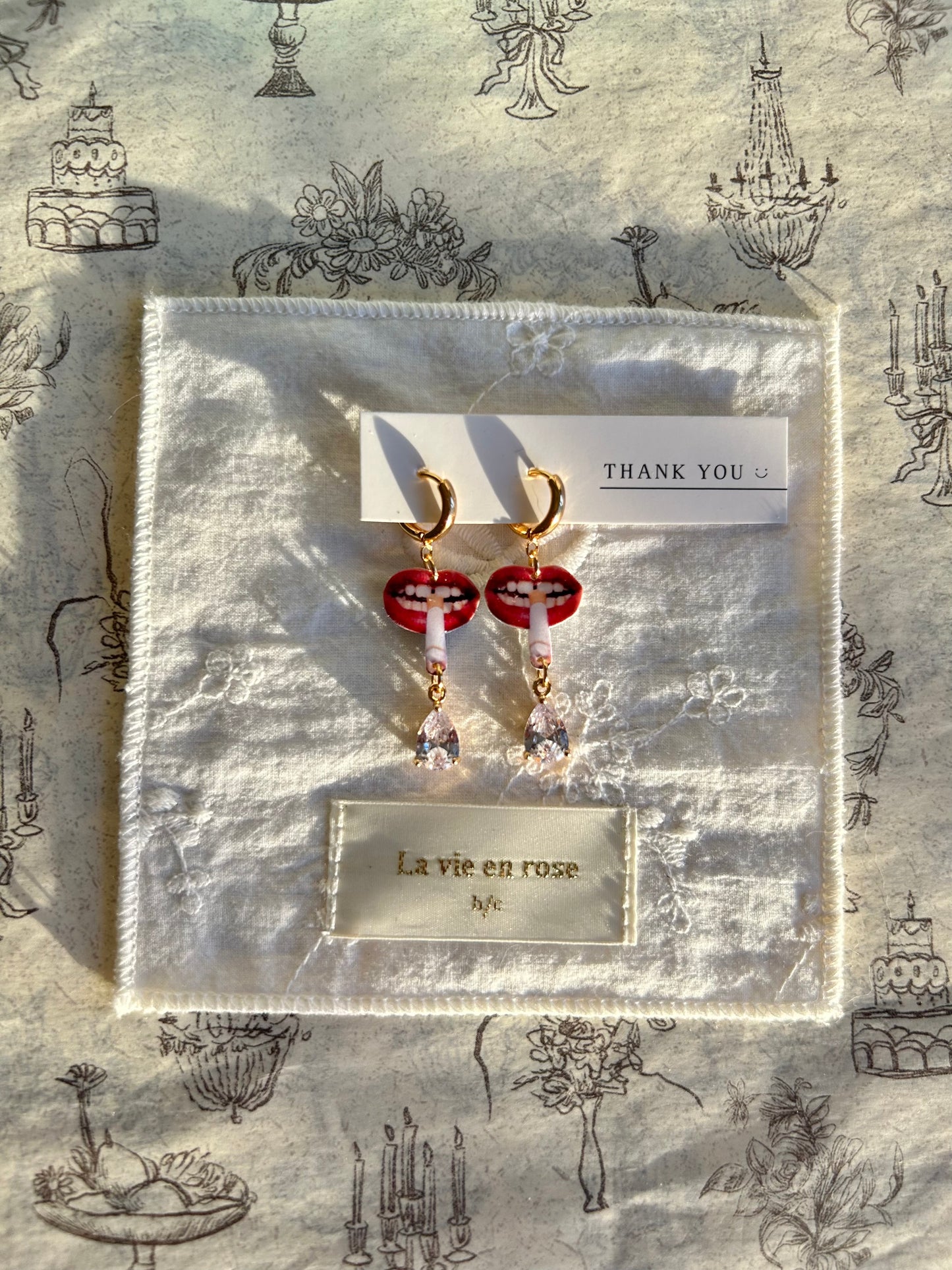 Smoking Lips Statement Earrings