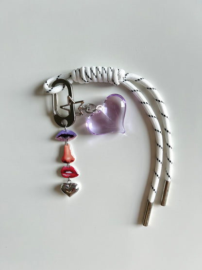Face Collage Bag Charm